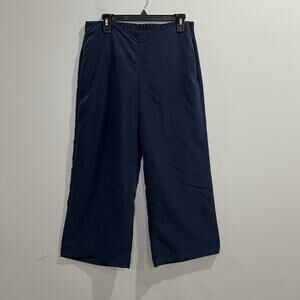 J. Jill Cropped Wide Leg Pant Size S Navy Women’s Casual Pants